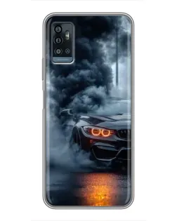 Чехол для ZTE Blade A71 с картинкой «BMW M-Power — абстракция»