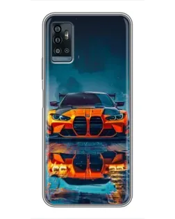 Чехол для ZTE Blade A71 с картинкой «BMW — золотая эмблема»