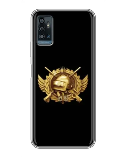 Чехол для ZTE Blade A71 с картинкой «PUBG — оранжевый градиент»