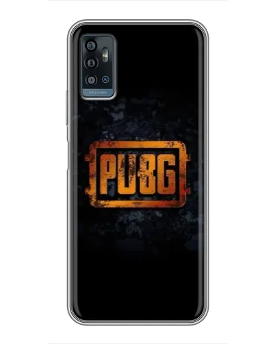 Чехол для ZTE Blade A71 с картинкой «PUBG — золотой логотип»