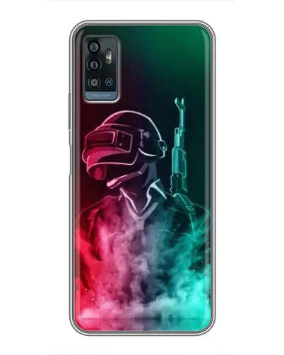 Чехол для ZTE Blade A71 с картинкой «PUBG — огненный воин»