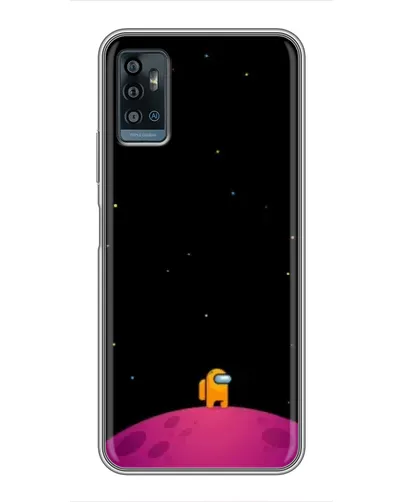 Чехол для ZTE Blade A71 с картинкой «Одинокий герой на планете»