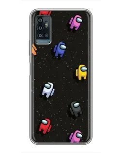 Чехол для ZTE Blade A71 с картинкой «Космический паттерн Among Us»