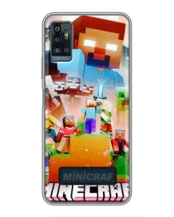 Чехол для ZTE Blade A71 с картинкой «Minecraft герои игры»