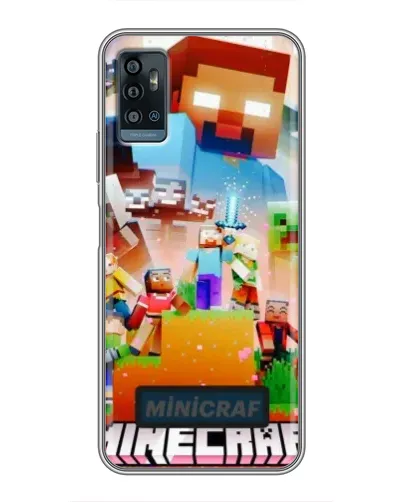 Чехол для ZTE Blade A71 с картинкой «Minecraft герои игры»