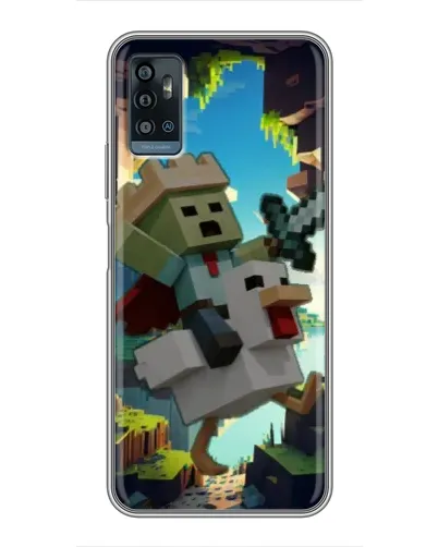 Чехол для ZTE Blade A71 с картинкой «Стив и гусь»