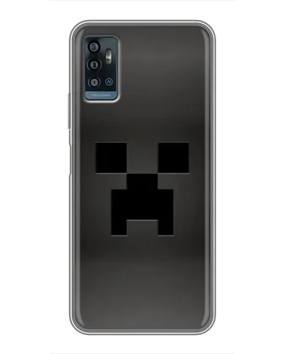 Чехол для ZTE Blade A71 с картинкой «Черный крипер градиент»