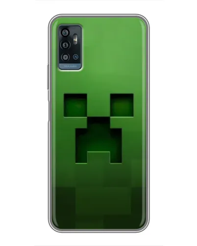Чехол для ZTE Blade A71 с картинкой «Крипер микро-дизайн»
