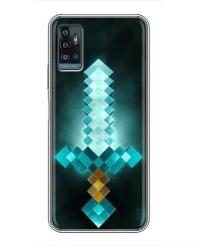 Чехол для ZTE Blade A71 с картинкой «Алмазный меч неон»