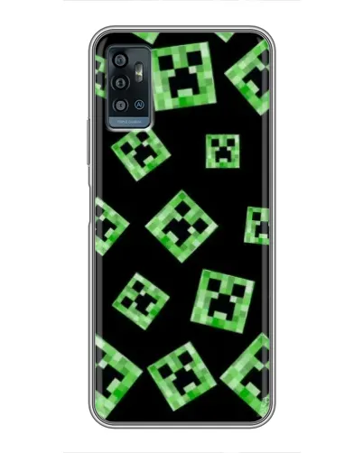 Чехол для ZTE Blade A71 с картинкой «Паттерн с криперами»