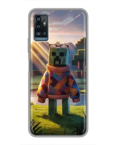 Чехол для ZTE Blade A71 с картинкой «Крипер в свитере»