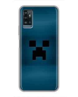 Чехол для ZTE Blade A71 с картинкой «Крипер текстура»