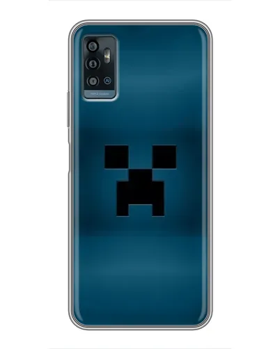 Чехол для ZTE Blade A71 с картинкой «Крипер текстура»