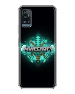 Чехол для ZTE Blade A71 с картинкой «Minecraft Diamond лого»