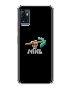 Чехол для ZTE Blade A71 с картинкой «Алмазная кирка»