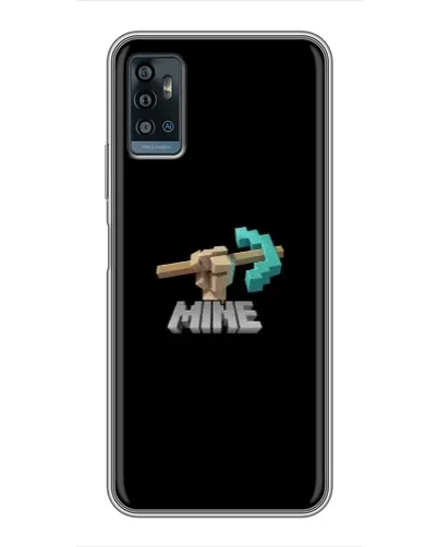 Чехол для ZTE Blade A71 с картинкой «Алмазная кирка»
