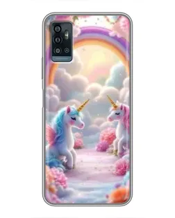 Чохол для ZTE Blade A71 з картинкою «Веселка і єдинороги» Чохол для ZTE Blade A71 з картинкою «Веселка і єдинороги»