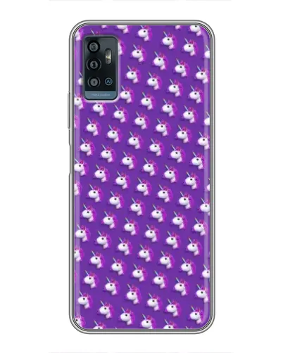 Чехол для ZTE Blade A71 с картинкой «Единороги на фиолетовом» Чехол для ZTE Blade A71 с картинкой «Единороги на фиолетовом»