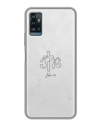 Чехол для ZTE Blade A71 с картинкой «Иоанна 3:16 Крест»