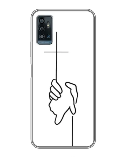 Чехол для ZTE Blade A71 с картинкой «Рука держит»