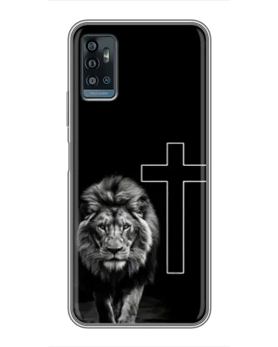 Чехол для ZTE Blade A71 с картинкой «Лев и Крест»