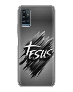 Чехол для ZTE Blade A71 с картинкой «Надпись Jesus Graffiti»