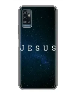 Чехол для ZTE Blade A71 с картинкой «Звездное небо Jesus»