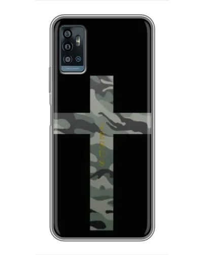 Чехол для ZTE Blade A71 с картинкой «Милитари Крест»