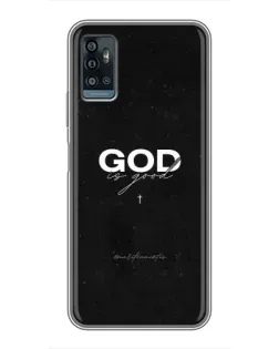 Чехол для ZTE Blade A71 с картинкой «GOD — Бог над всем»