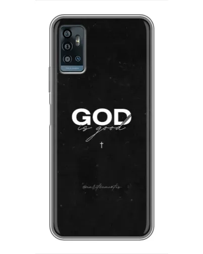 Чехол для ZTE Blade A71 с картинкой «GOD — Бог над всем»