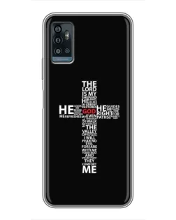 Чехол для ZTE Blade A71 с картинкой «Текстовый крест»