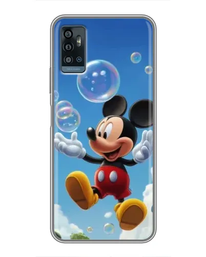 Чехол для ZTE Blade A71 с картинкой «Mickey и мыльные пузыри»