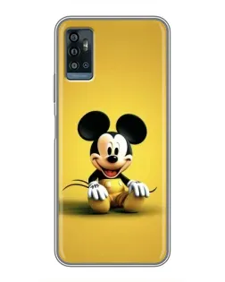 Чехол для ZTE Blade A71 с картинкой «Микки на желтом»