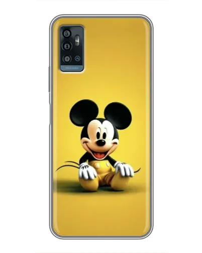 Чехол для ZTE Blade A71 с картинкой «Микки на желтом»