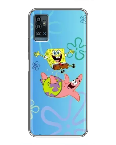 Чехол для ZTE Blade A71 с картинкой «Спанч Боб и Патрик»