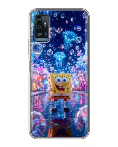 Чехол для ZTE Blade A71 с картинкой «Неоновый океан»