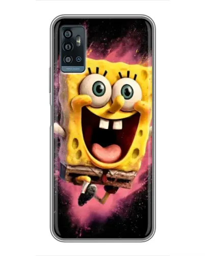 Чехол для ZTE Blade A71 с картинкой «Взрывной Спанч Боб»