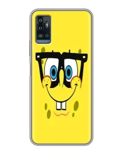 Чехол для ZTE Blade A71 с картинкой «Минималистичный Спанч Боб»