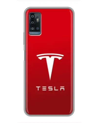 Чехол для ZTE Blade A71 с картинкой «Tesla Red Classic»