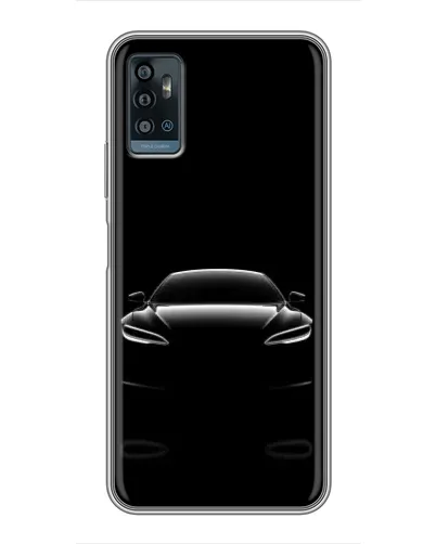 Чехол для ZTE Blade A71 с картинкой «Силуэт Tesla Night»