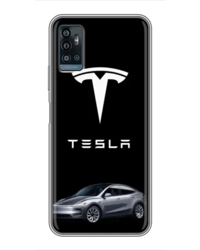 Чехол для ZTE Blade A71 с картинкой «Tesla Model Y»