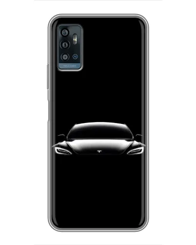 Чехол для ZTE Blade A71 с картинкой «Фары Tesla Night»