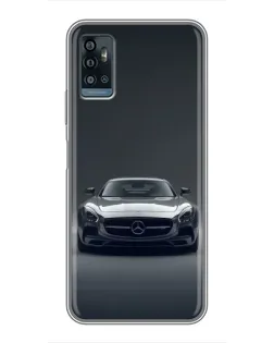 Чехол для ZTE Blade A71 с картинкой «Mercedes на черном»