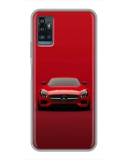 Чехол для ZTE Blade A71 с картинкой «Красный Mercedes AMG»