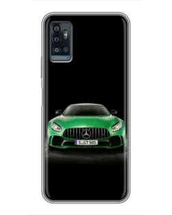 Чехол для ZTE Blade A71 с картинкой «Mercedes — неоновый лого»