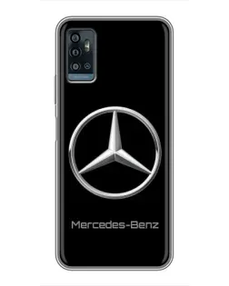 Чехол для ZTE Blade A71 с картинкой «Mercedes Silver Logo»