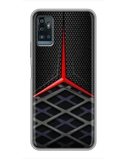 Чехол для ZTE Blade A71 с картинкой «Mercedes Carbon Grid»
