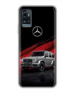 Чехол для ZTE Blade A71 с картинкой «Mercedes G-Class красный»