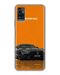 Чехол для ZTE Blade A71 с картинкой «Оранжевый Mercedes AMG»