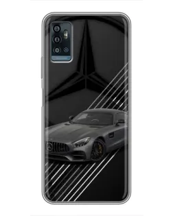 Чехол для ZTE Blade A71 с картинкой «Mercedes AMG — графика»